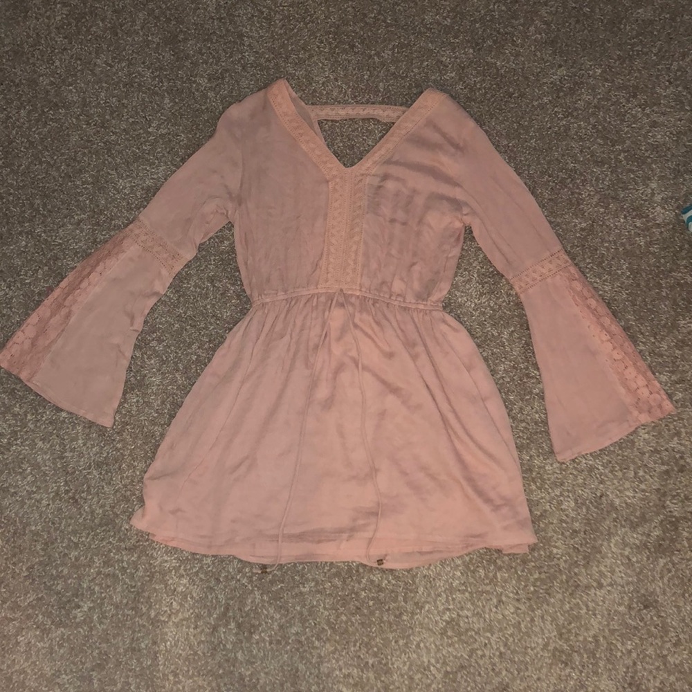 Pink long sleeve dress